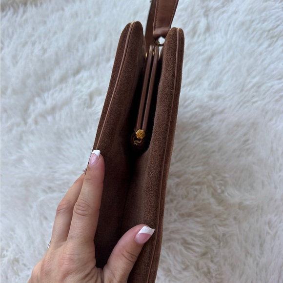 Vintage 1950s “Bag by Josef” Brown Suede Top Handle Purse - Picture 7 of 9